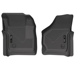 Ford F-250 Super Duty Crew Cab Front Floor Liners - Husky Liners - WeatherBeater - Black - `99-`07